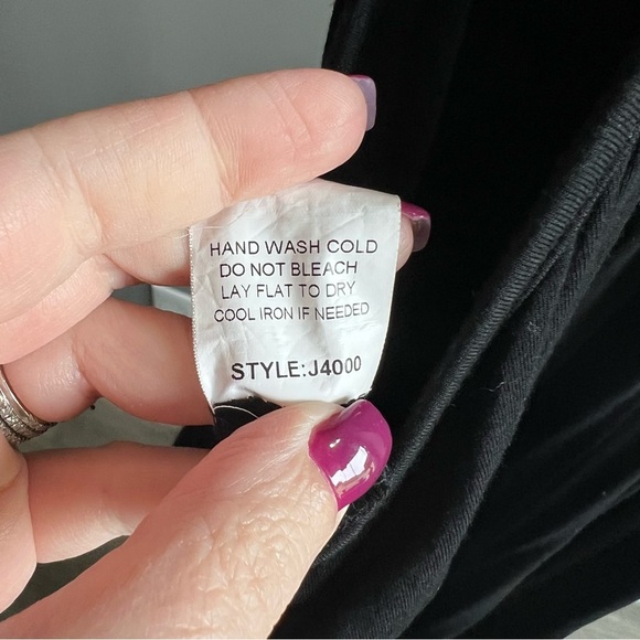 Loose Fit Black Romper Jumpsuit w/ Spaghetti straps and asymmetrical hemline - Picture 7 of 9